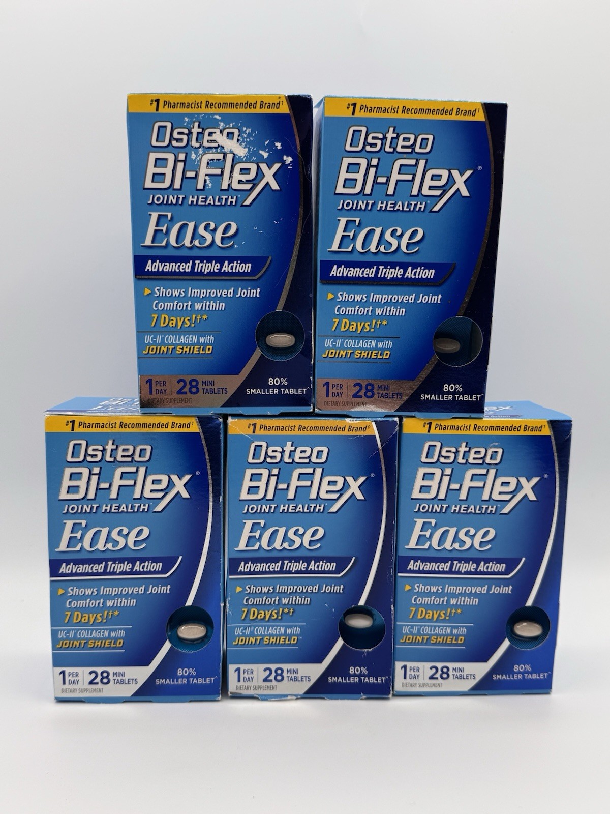 5 ~ Osteo Bi-Flex Ease Advanced Triple Action ~ 140 Mini Tablets Total ~ 01/2027