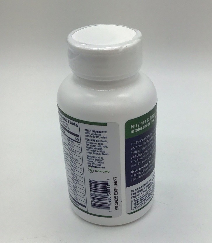 ENZYME SCIENCE INTOLERANCE COMPLEX 90 CAPSULES EXP 04/27 NEW AND SEALED