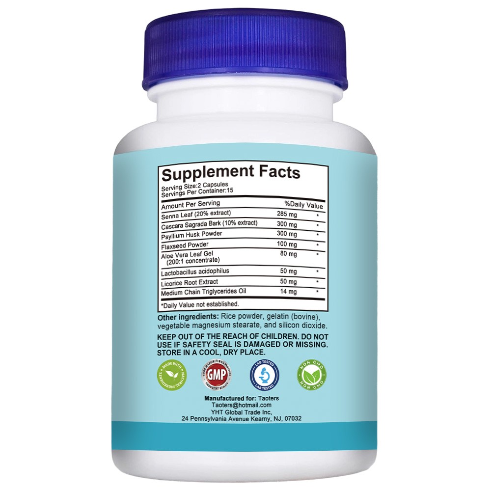 15 Cleanse Day Gut Support Intestinal Purification Detoxification 30 Capsules US