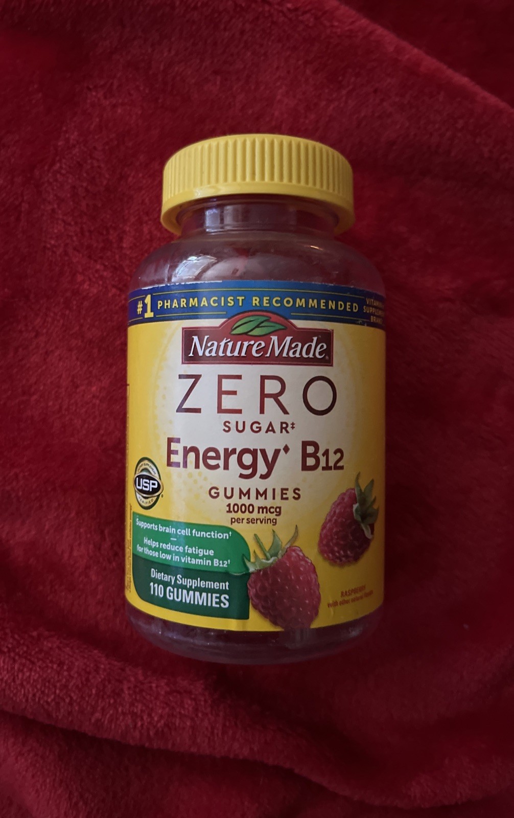 Nature Made Zero Sugar Energy B12 1000 MCG – 110 Gummies Supplement exp 12/2027