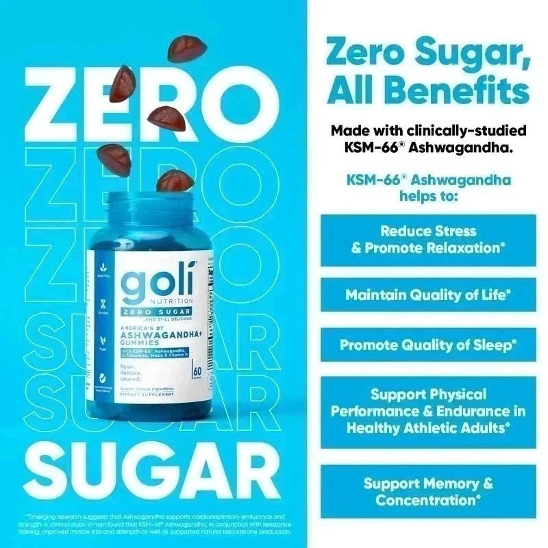 Goli Zero Sugar 2026 Trio – 3 Flavors, 3 x 60 Gummies