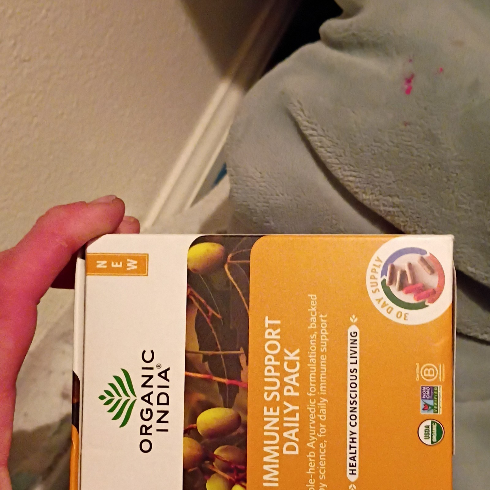 ORGANIC INDIA Organic Immune Support Daily Pack Capsules 30 Day Supply