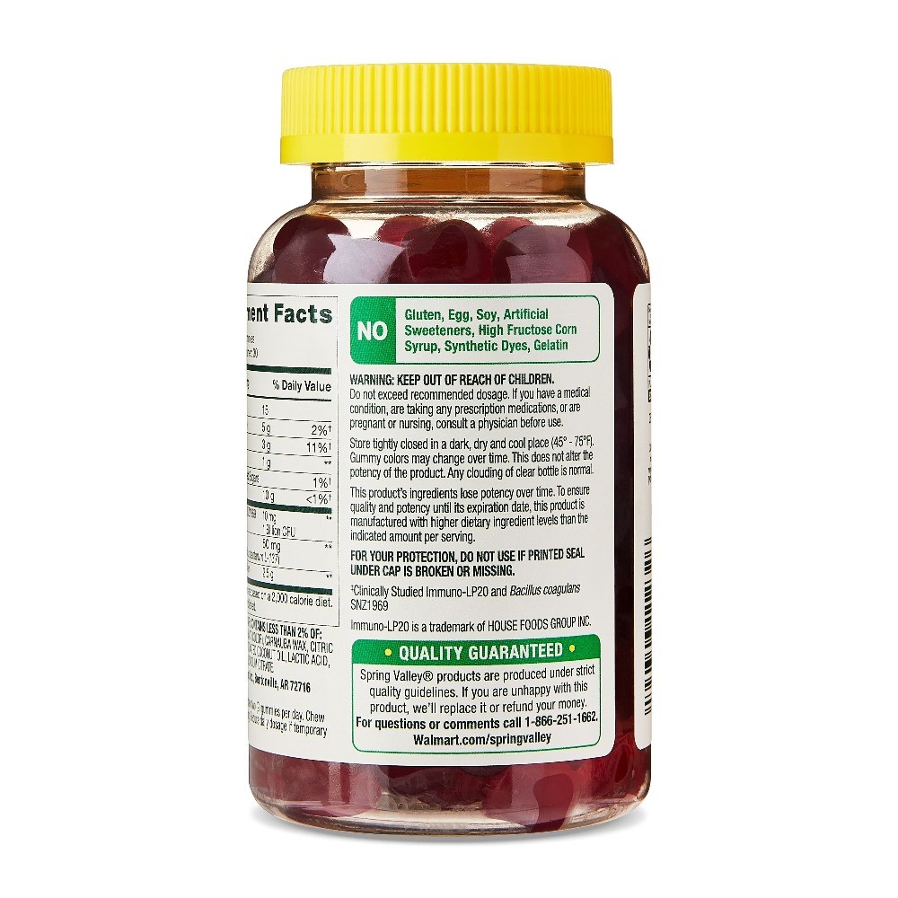 Spring Valley Synbiotic Vegetarian Gummies for Digestive Health, 60 Count