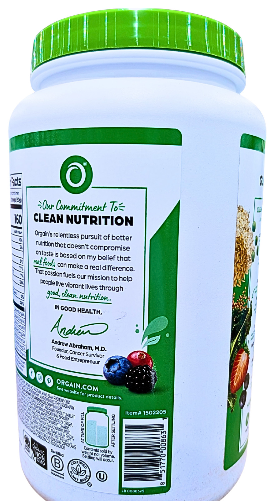 Orgain Organic Protein & Superfoods Chocolate Fudge Flavor 2.64 Lbs EXP 01/2027