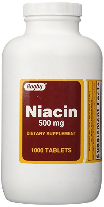 Rugby Niacin 500mg Tablets 1000ct – Exp Date 04-2026