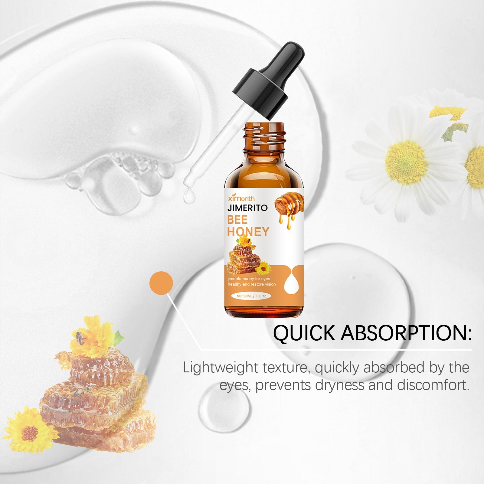 Jimerito Honey for Eyes, Jimerito Honey Eye Drops, Jimerito Bee Honey for Eye