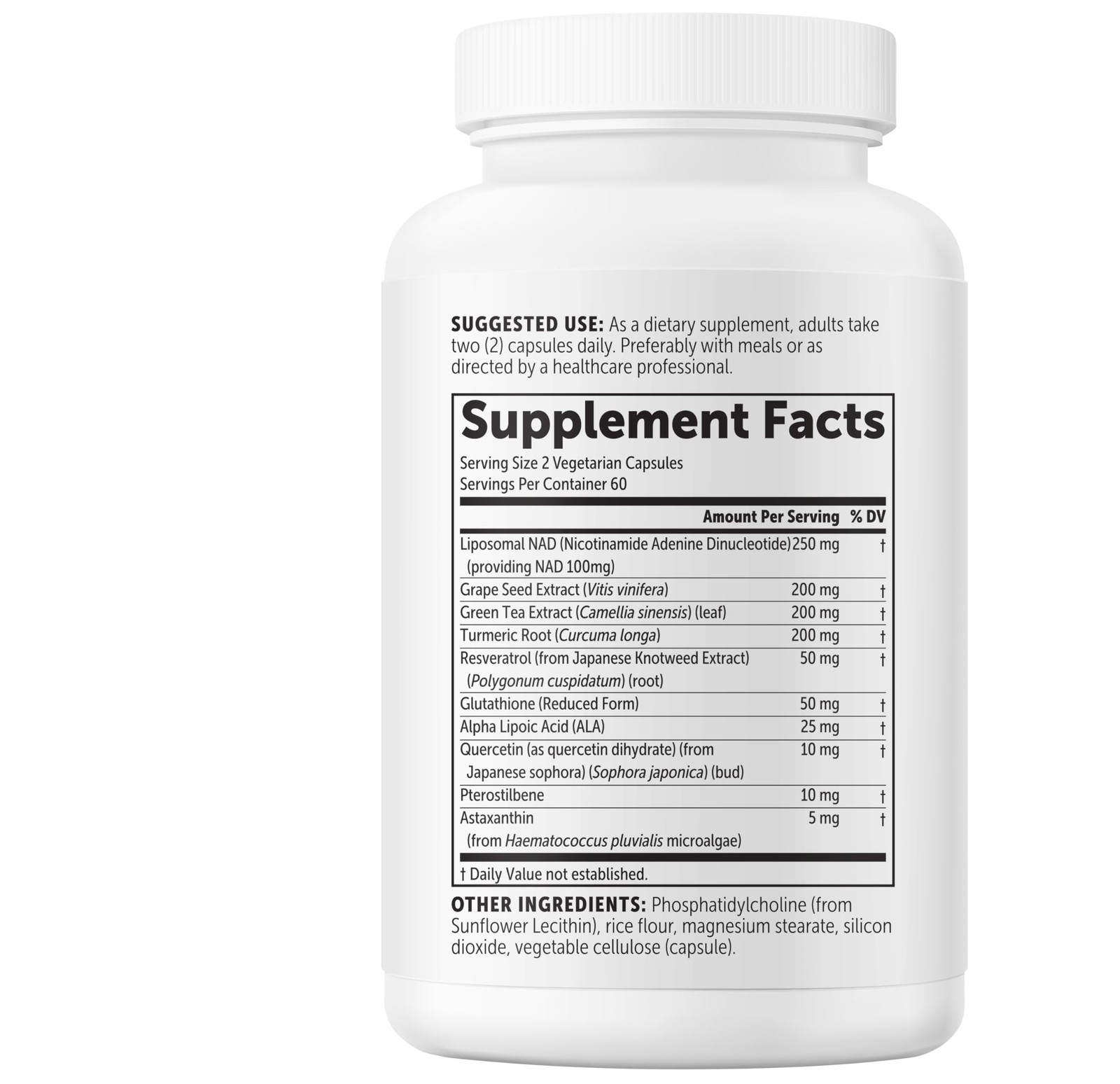 Micro Ingredients Liposomal NAD+ Ultimate Complex 1,000mg | 120 Veggie Capsul…