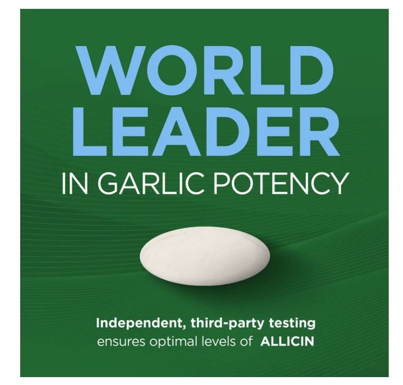 Garlique Healthy Blood Pressure Supplement 60 Caplets Odor Free Vegan Gluten