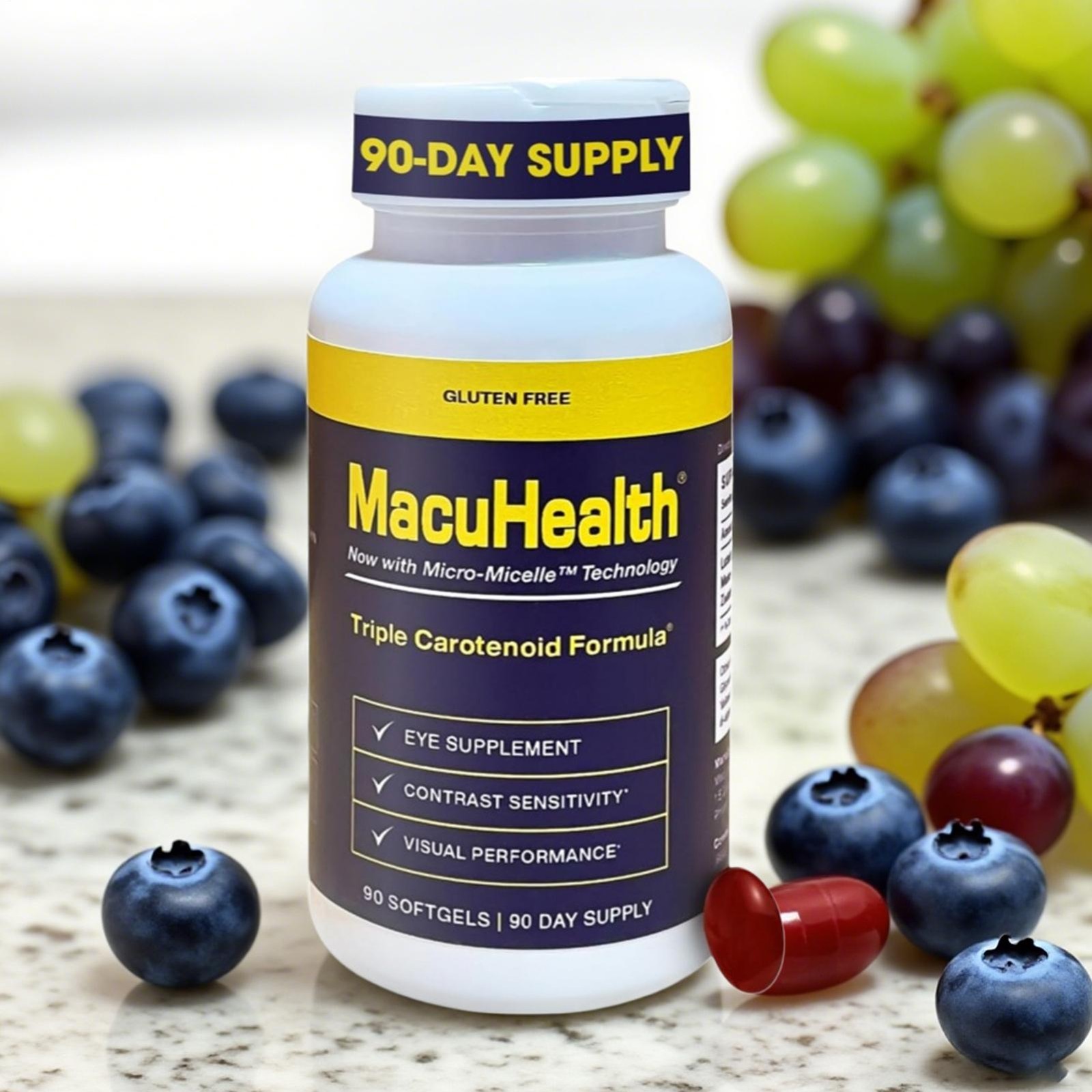 Macuhealth Triple Carotenoid Formula – Eye Vitamins For Adults – 90 Softgels