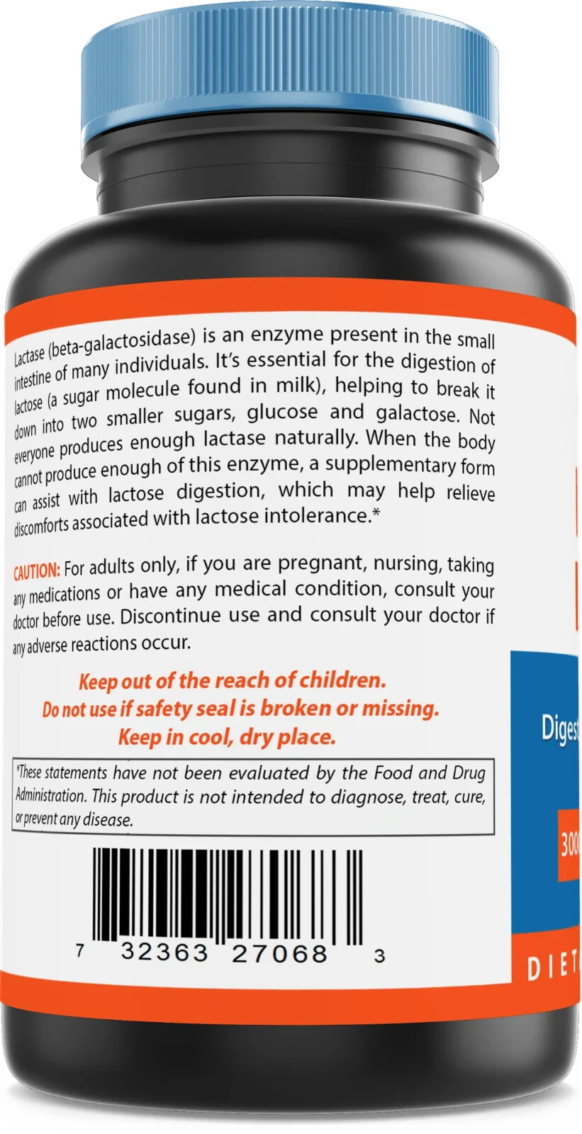 Nova Nutritions Lactase Enzyme 3000 FCC ALU 180 Tablets