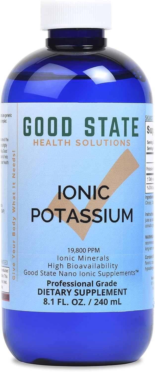 Liquid Ionic Minerals Potassium Drops 99mg – Enhance Well-Being with Fulvic Acid