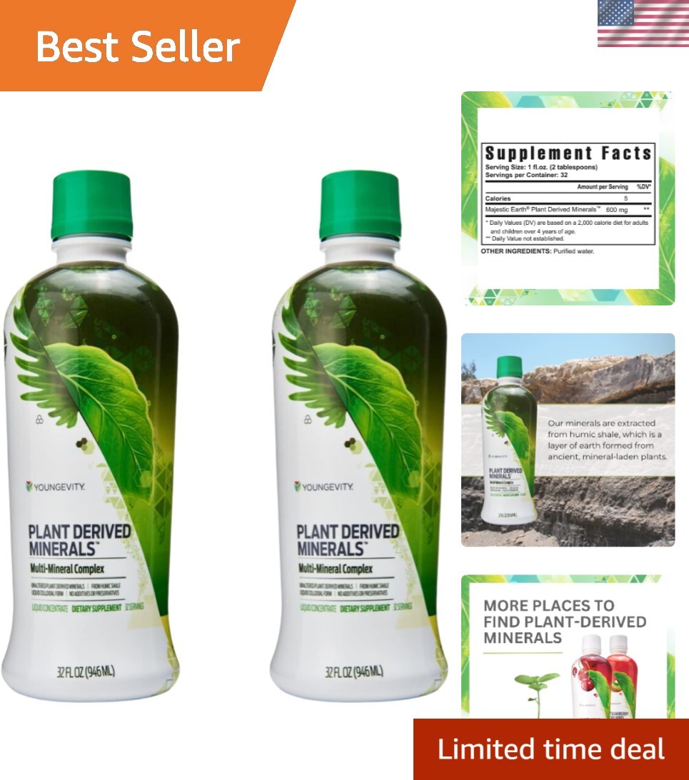 Plant Derived Liquid Minerals – 32 oz Pack of 2