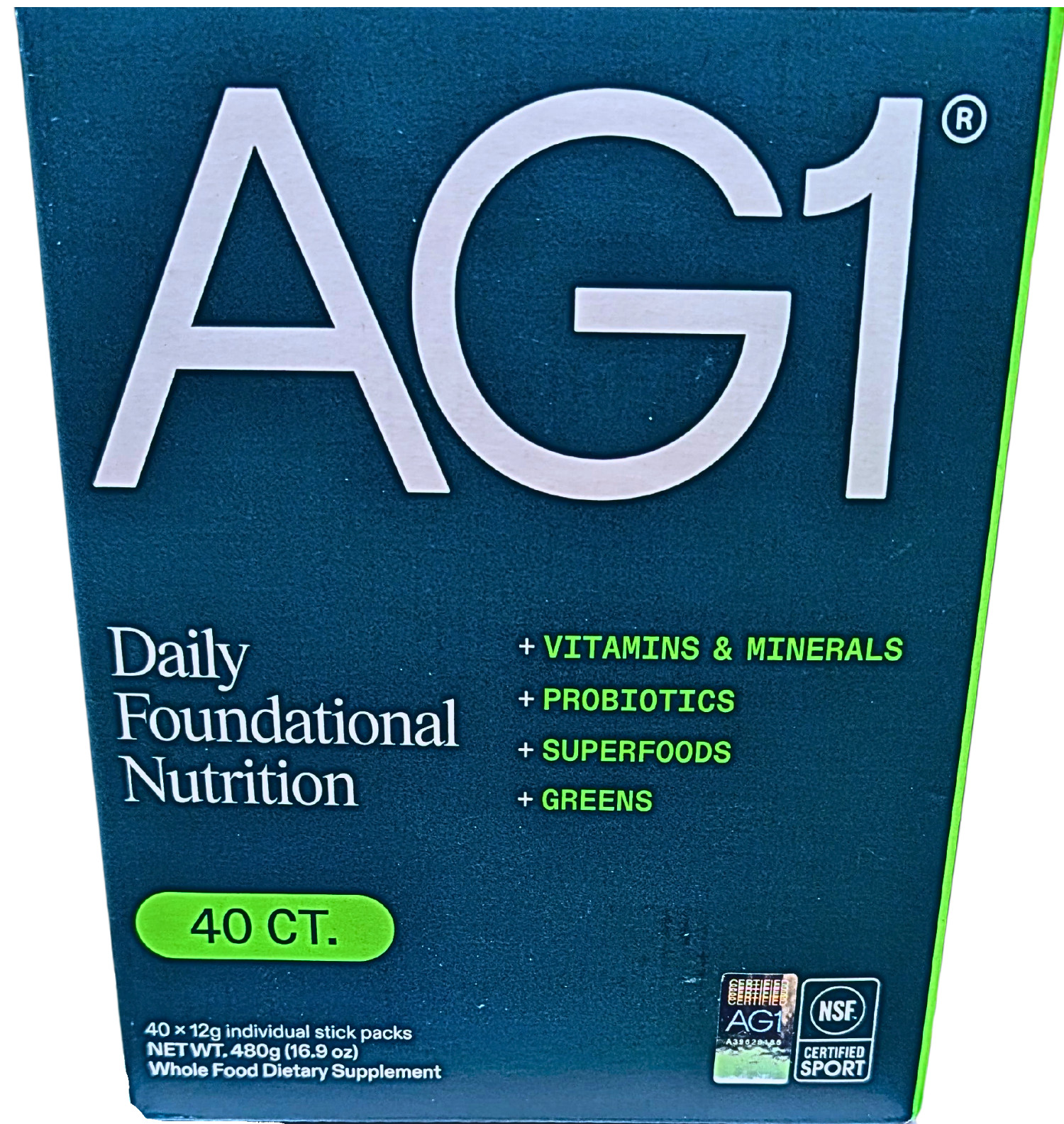 AG1 Classic Formula Daily Foundational Nutrition Packets 40 Count EXP 10/2026