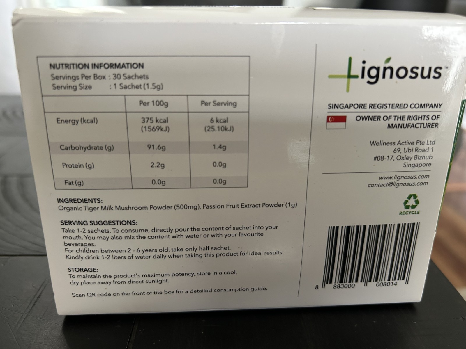 Lignosus Natural Lung Health Support | 30 Sachet Respiratory & Immune Supplement