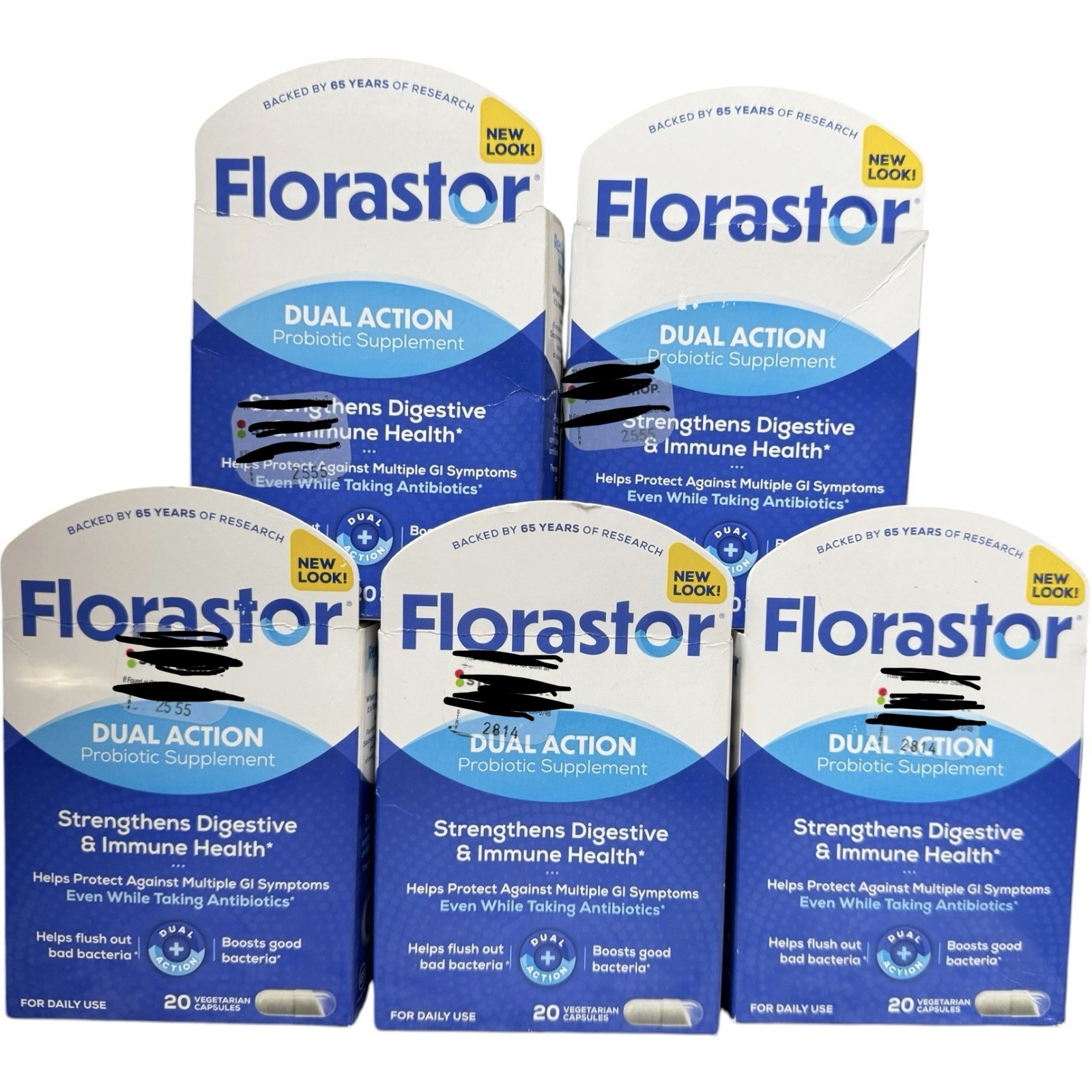 5 New Florastor Daily Probiotic Supplement – 20 Capsules Each Box Exp. 10/2026+