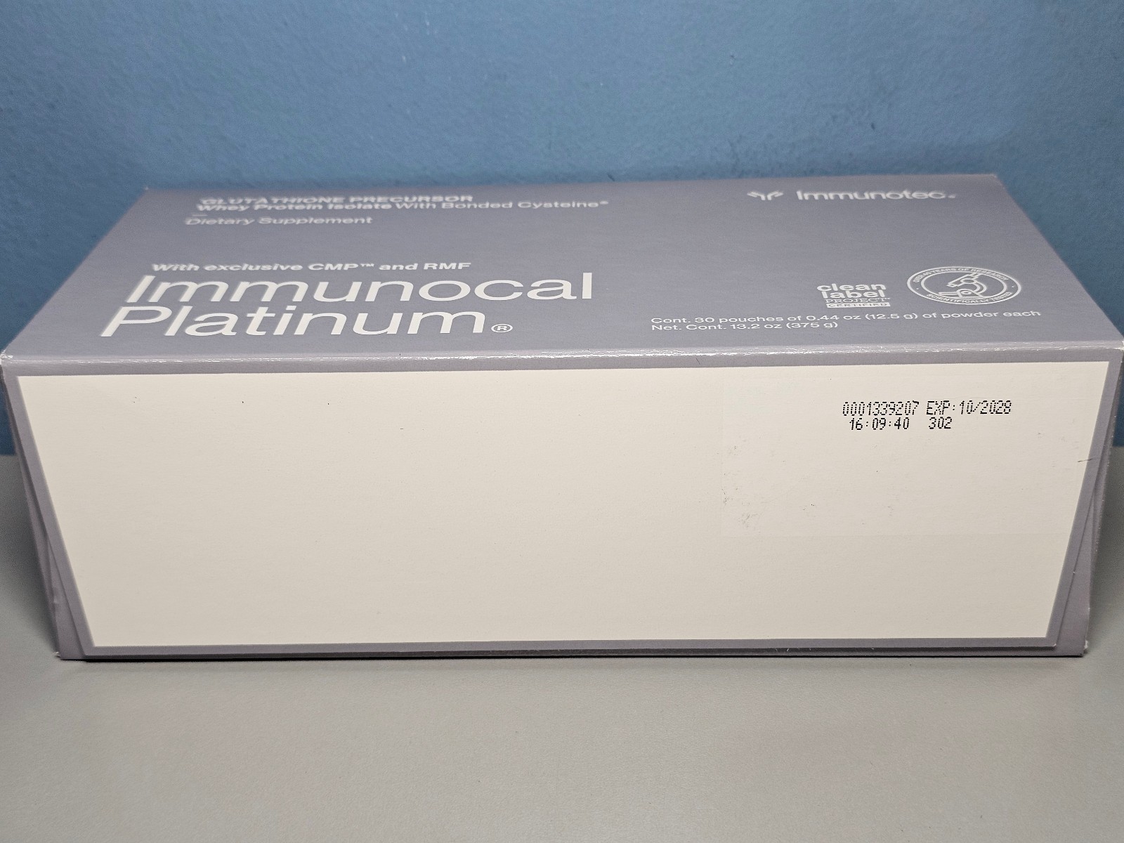 Immunotec Immunocal Platinum Supplement- 30 pouches – Exp 12/2028 – New! Sealed!