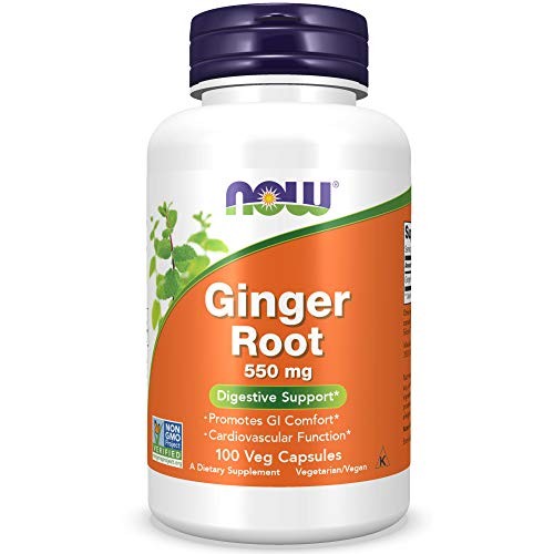NOW FOODS Ginger Root 550 mg 100 Veg Capsules