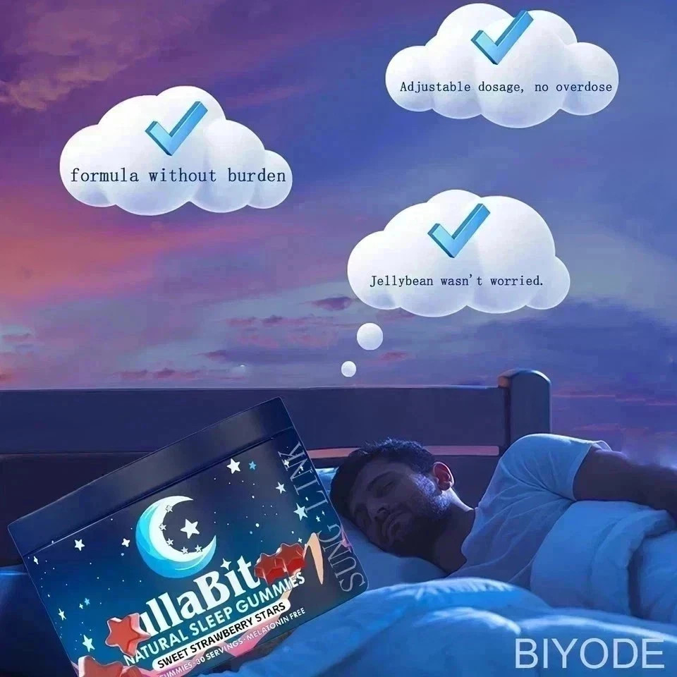 Brand new LullaBites Natural Sleep Gummies Made in USA 60 Gummies-30 Servings US