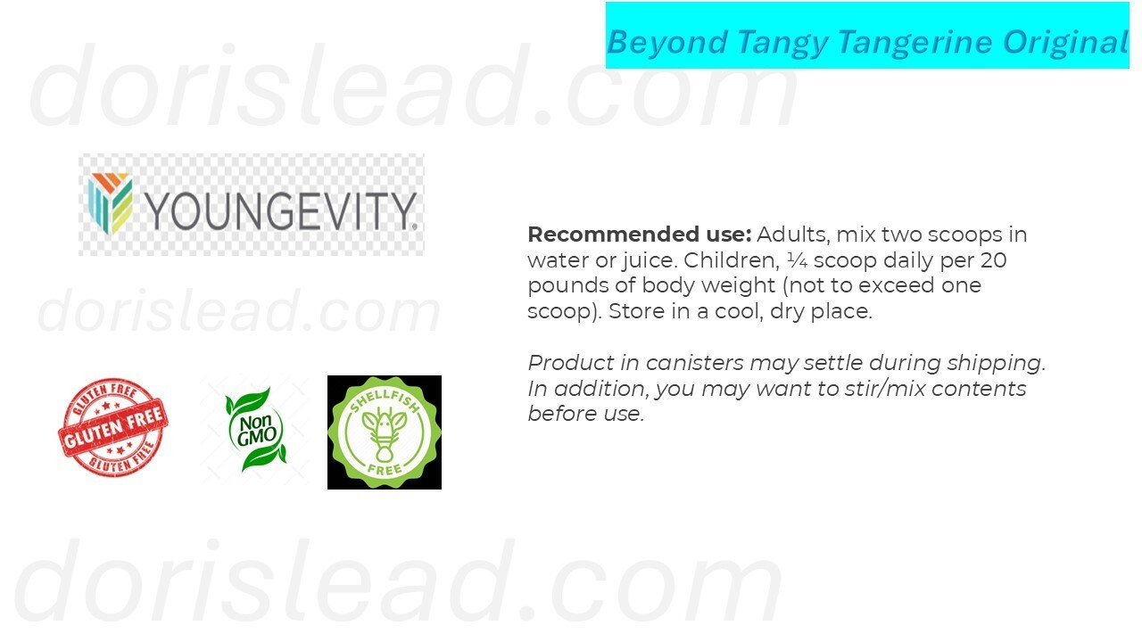 Youngevity Beyond Tangy Tangerine Original Plant Derived Minerals