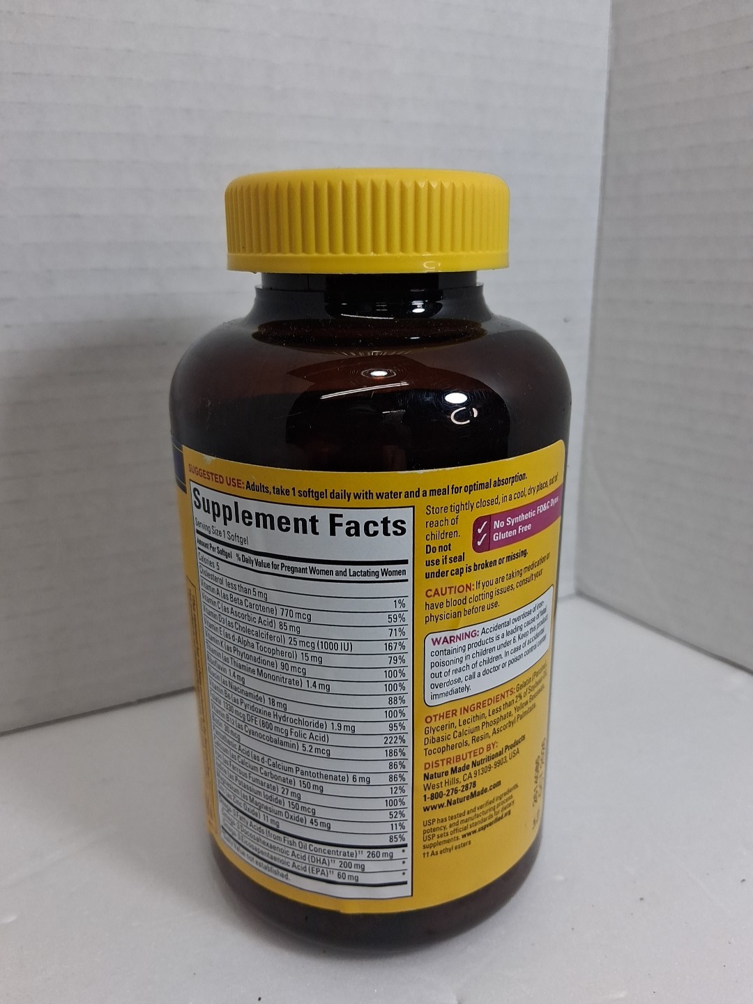 Nature Made 1 Per Day Prenatal with Folic Acid and DHA 150 Softgels EXP: 10/26