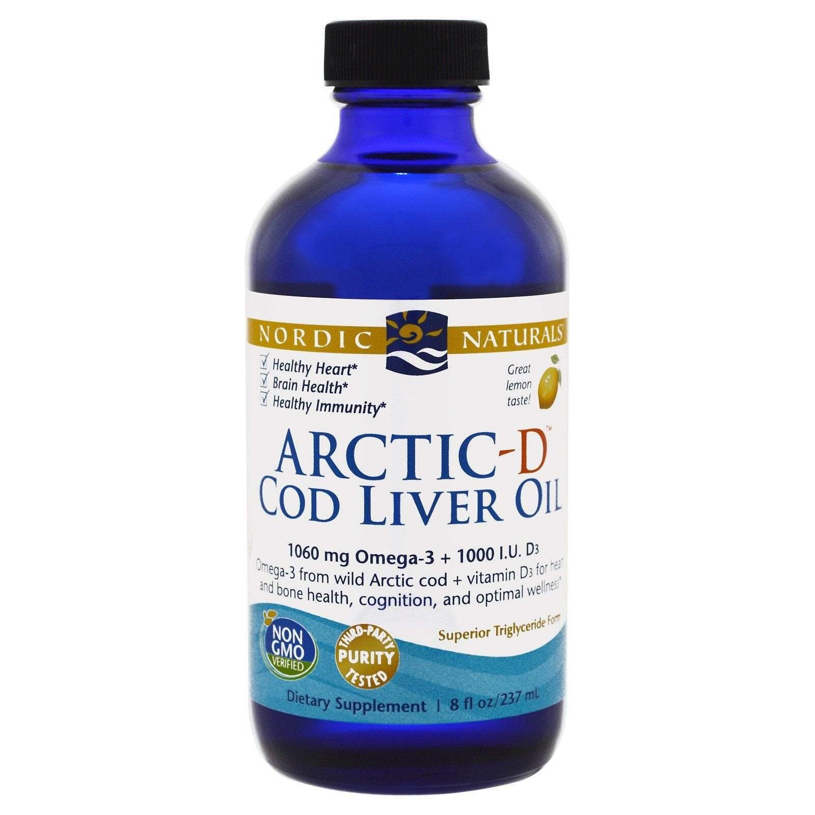 5/27 Nordic Naturals CLO, Arctic-D Lemon, 8-Ounce Rtl, 0.88 Bottle