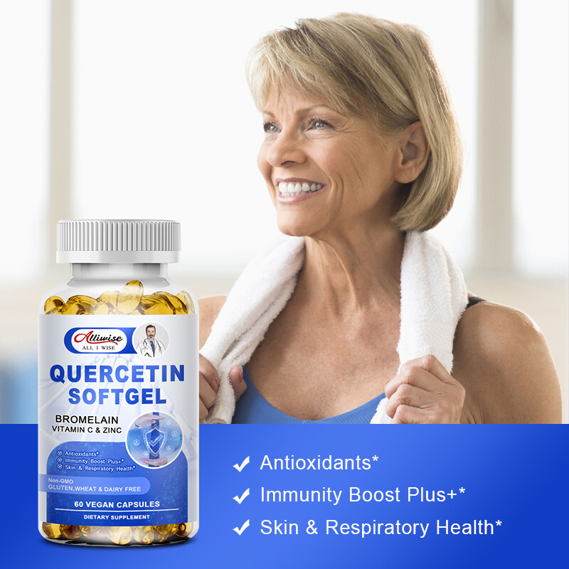 1000MG Quercetin with Bromelain & Zinc – Natural Immune Support Supplement 120pc