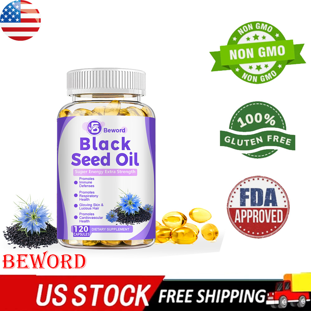 Black Seed Oil Capsules – 100% Pure Organic COLD PRESSED Cumin Nigella Sativa