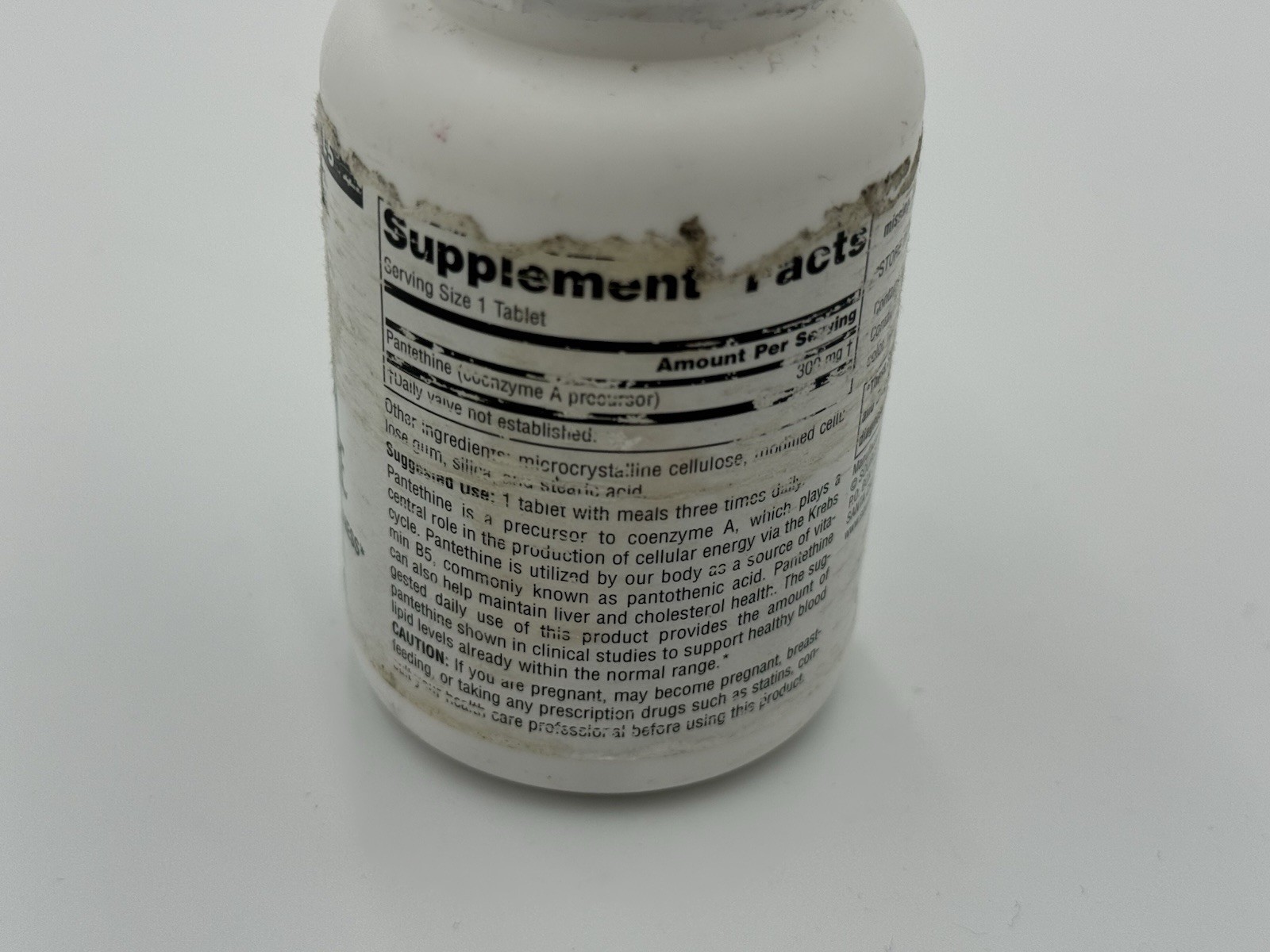 Source Naturals Pantethine 300 mg 90 Tablets Dairy-Free, Egg-Free, Exp. 02/2026