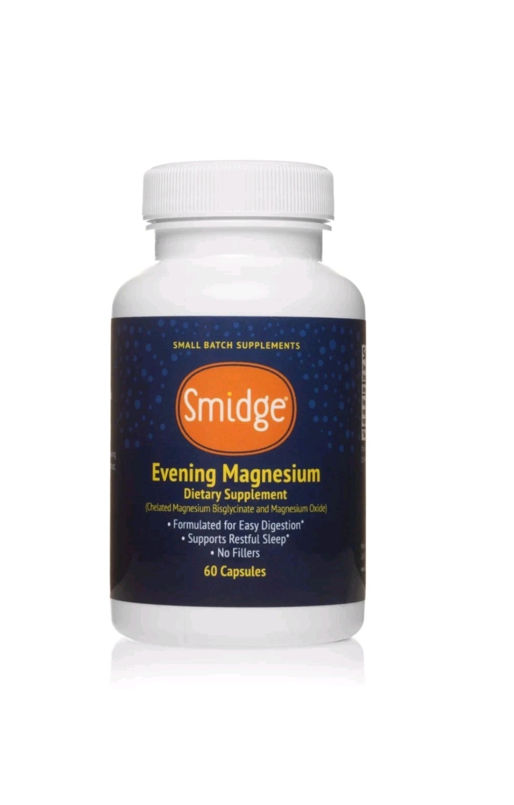 Smidge Evening Magnesium Dietary Supplement 60 Capsules #411 Exp:07/2028