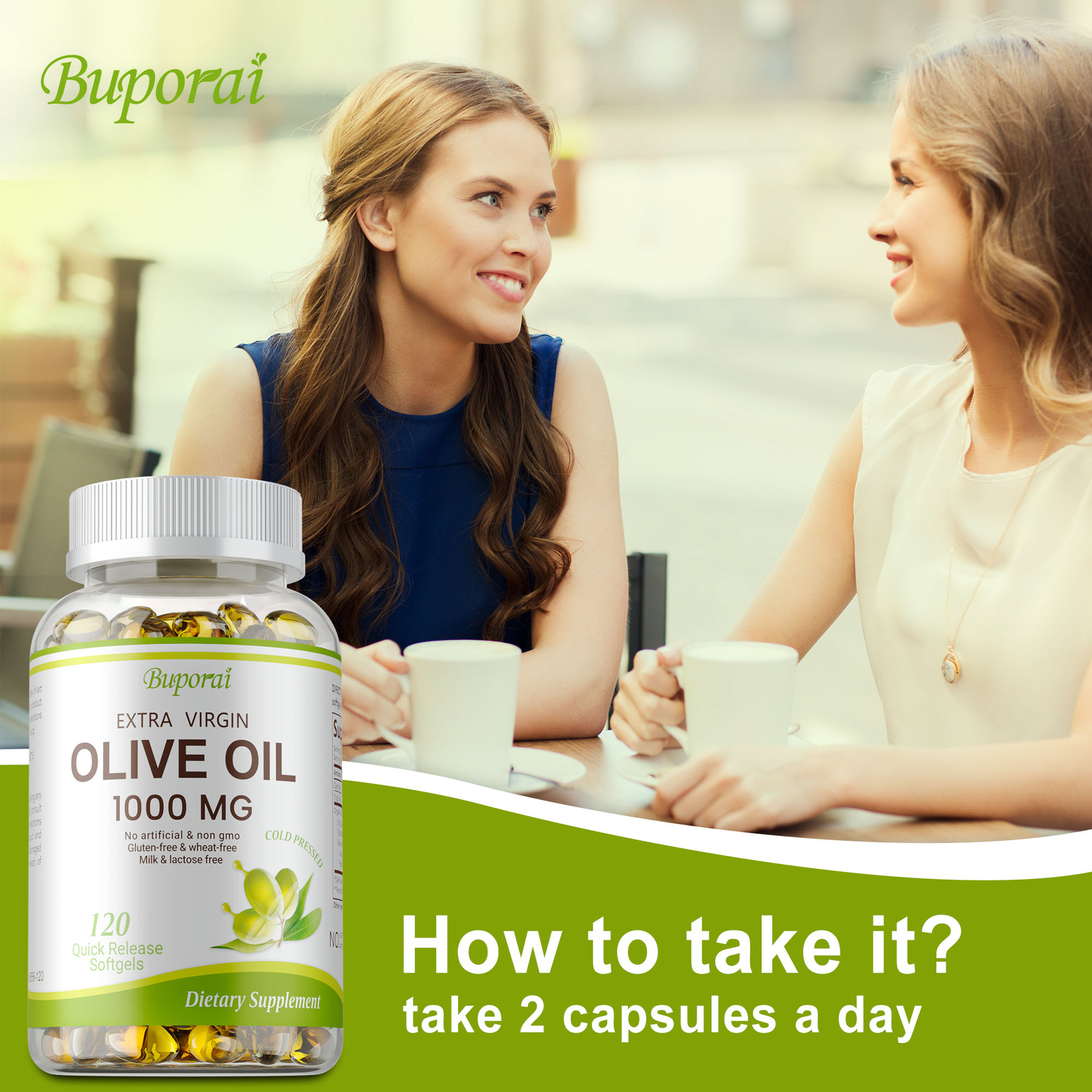 Olive Oil 1000 mg – Dietary Supplement, Promotes Joint, Heart & Brain Health