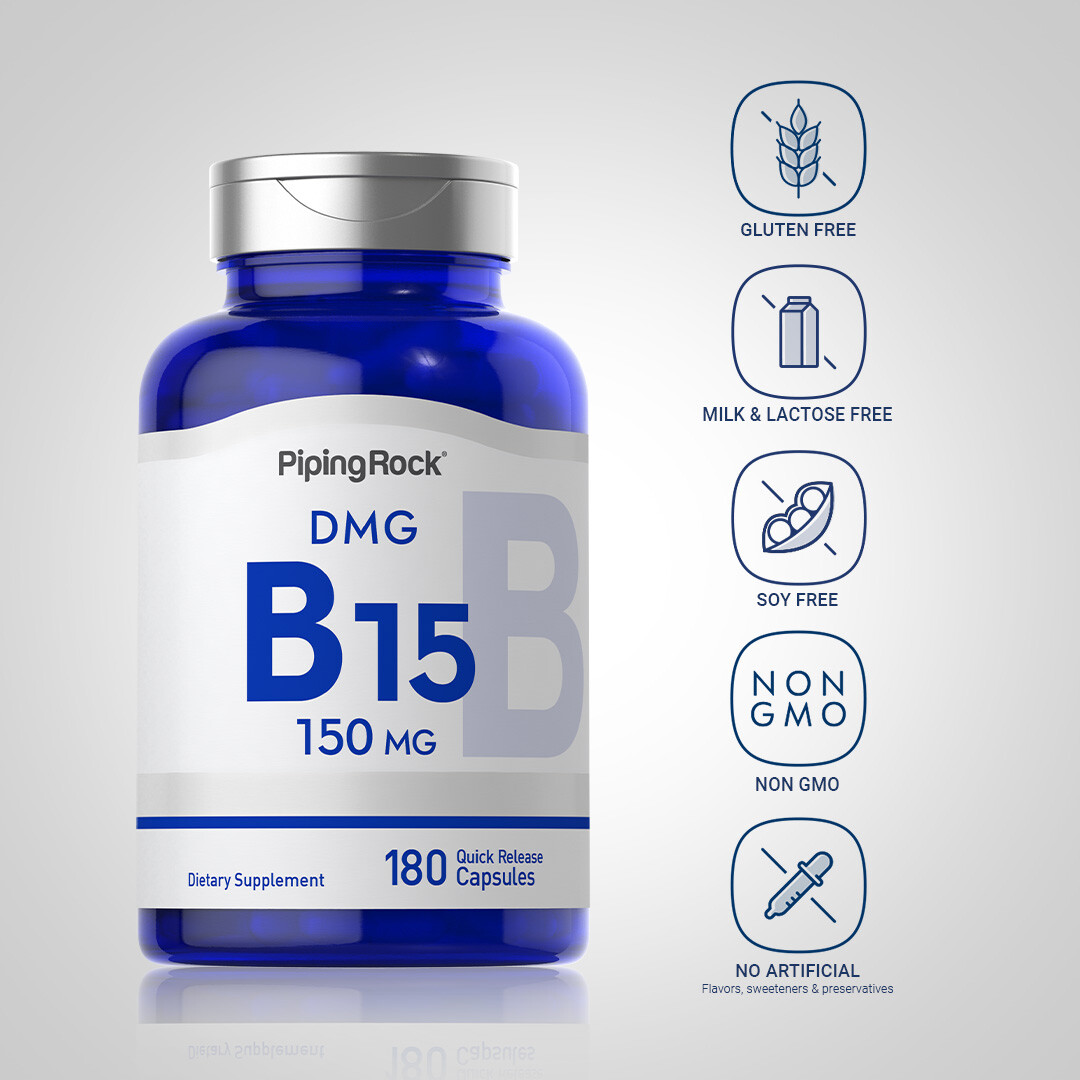 DMG (B-15) 150 mg | 180 Vegetarian Tablets | Non-GMO | By Piping Rock