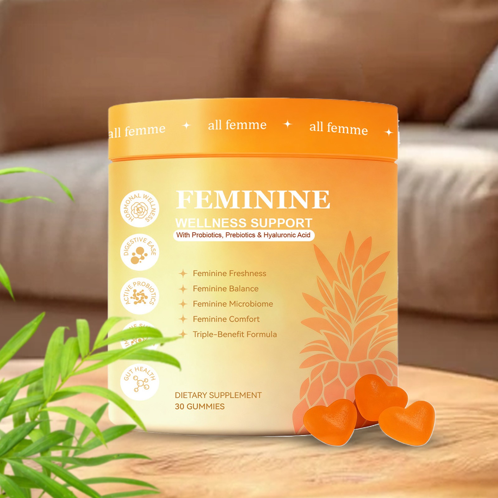 Flora Plus Gummies, Advanced Vaginal Support, Vaginal Health Gummies, Ph Balance