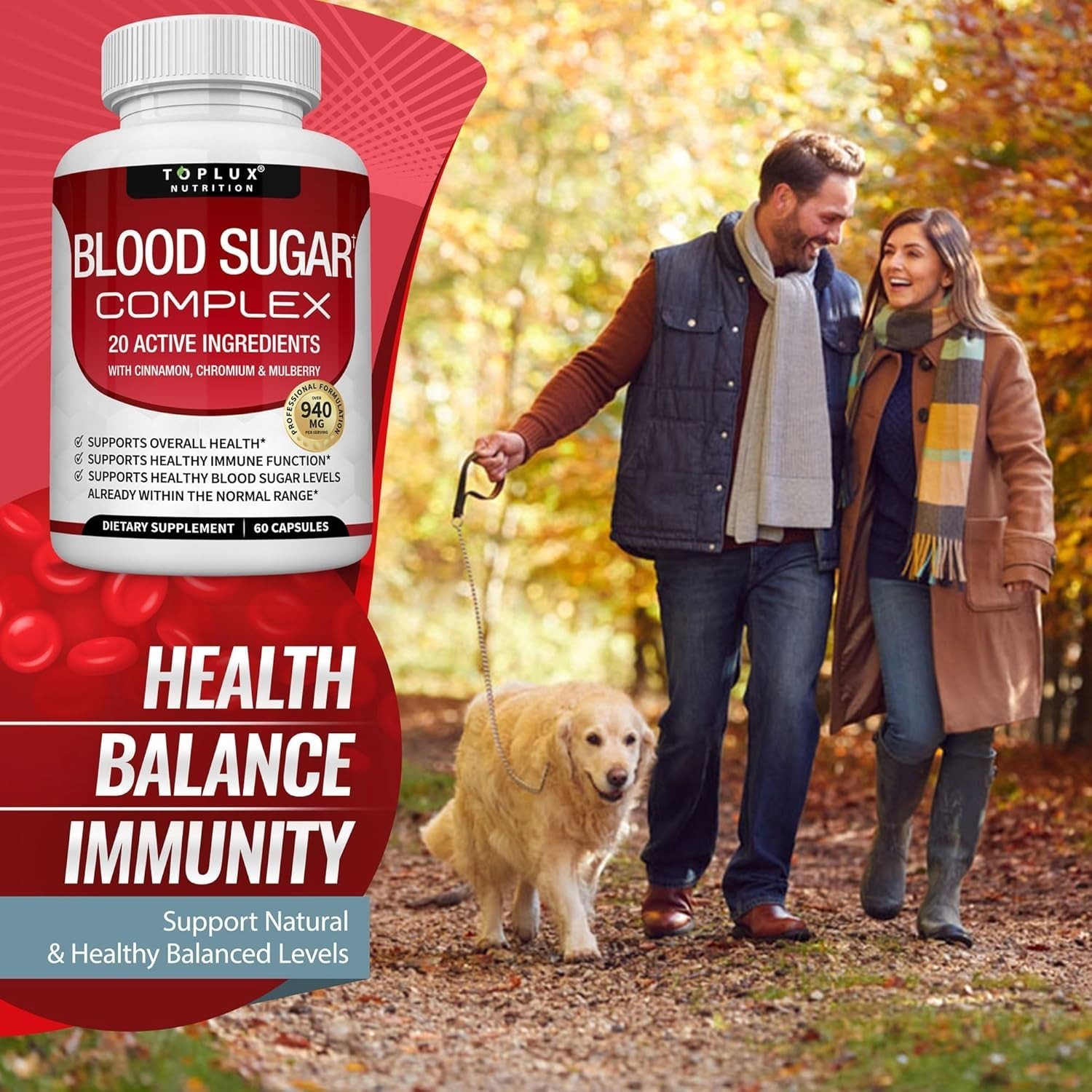 Blood Sugar Complex Capsules w/ Cinnamon, Bitter Melon & Chromium, Shipping Free