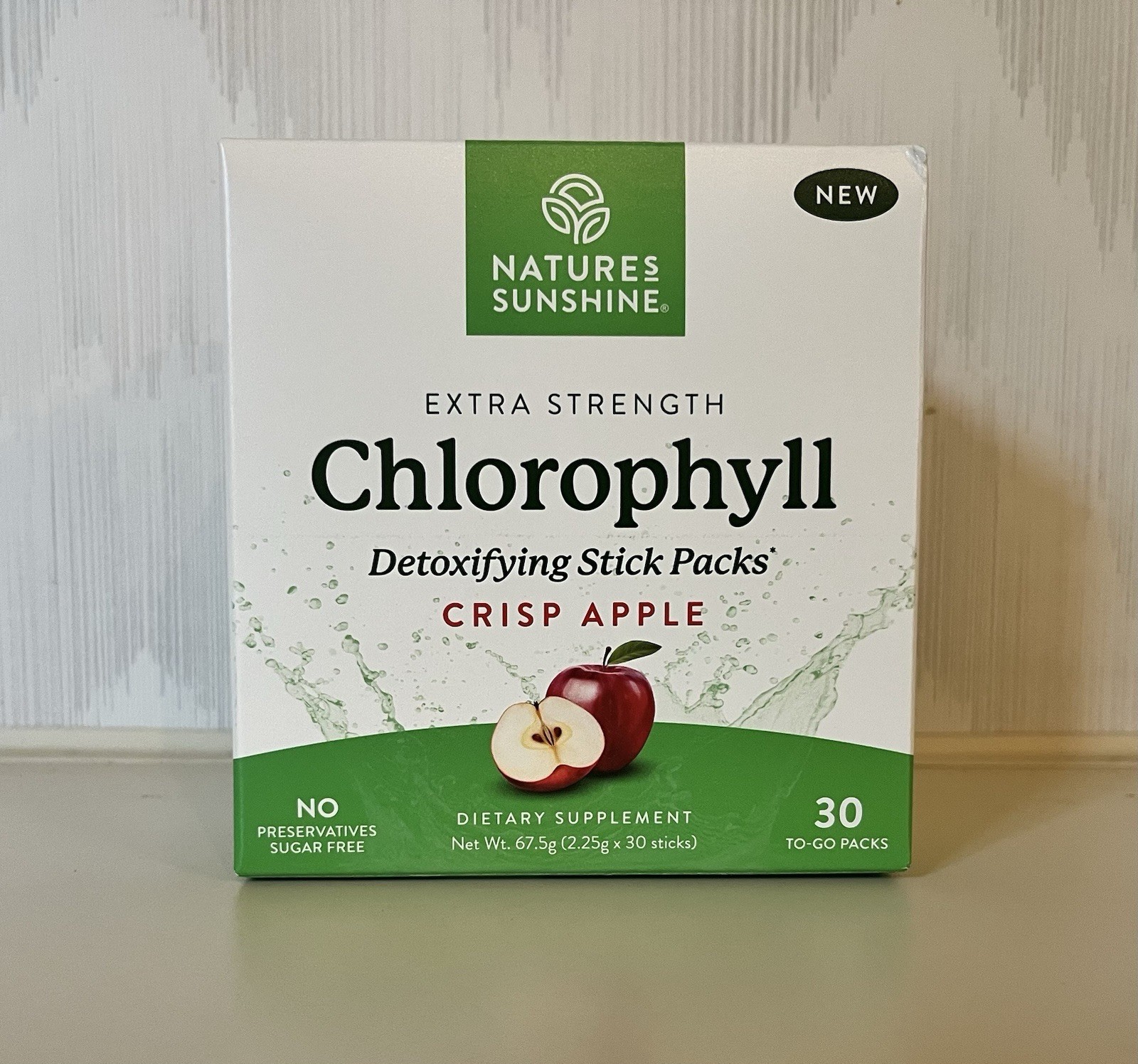 Nature’s Sunshine Chlorophyll Stick Packs Crisp Apple 30ct (2.25g)