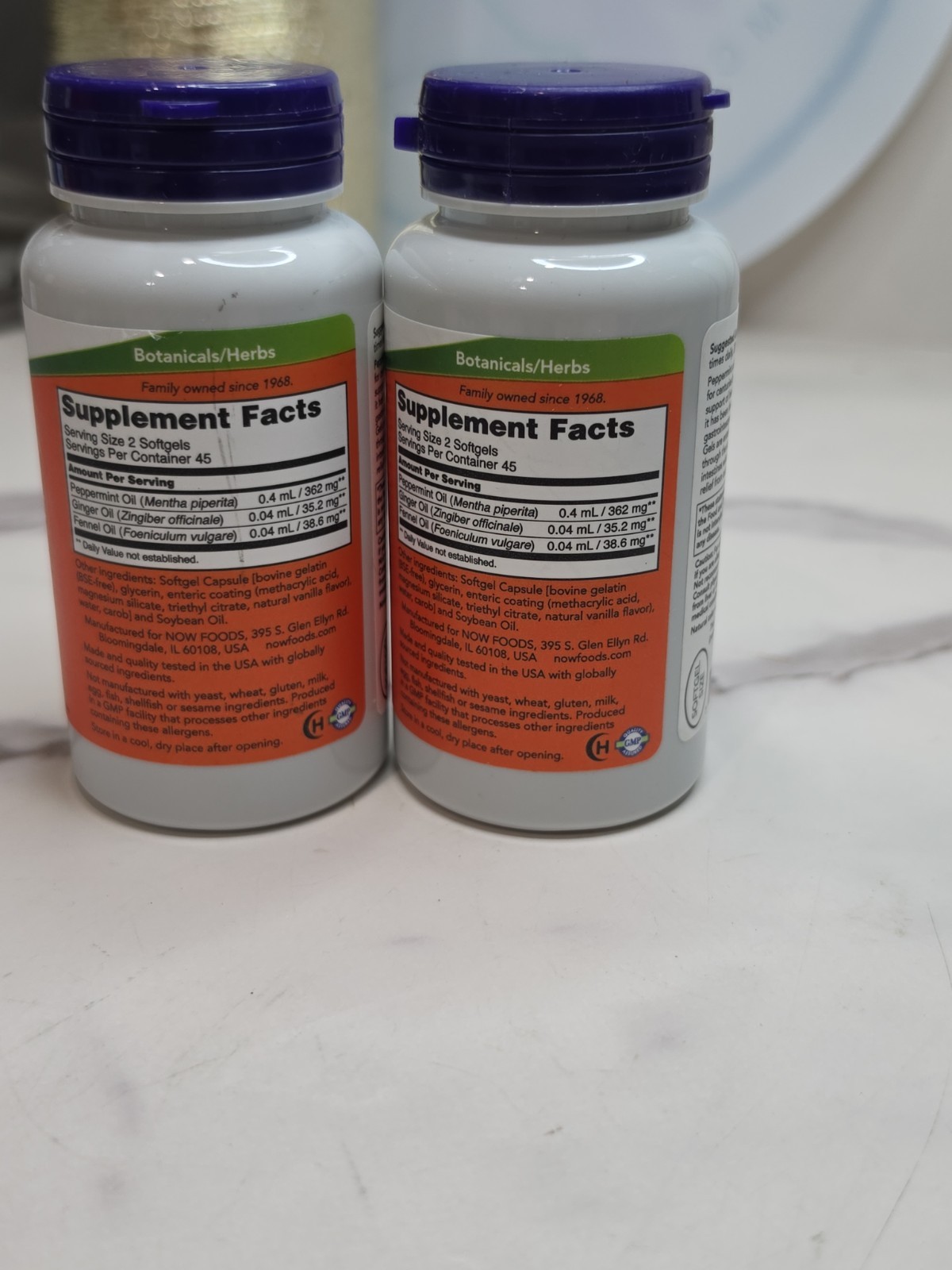 Peppermint Gels 90 Softgels by NOW Foods (2 PACK) Exp 06/2028
