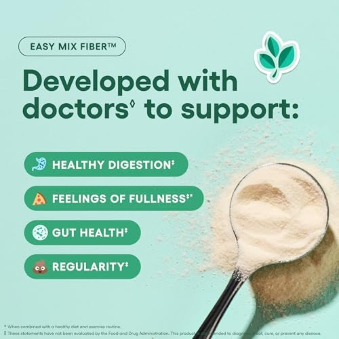 Physician’s CHOICE Easy Mix Fiber for Digestive Health & Regularity – No Grit, S