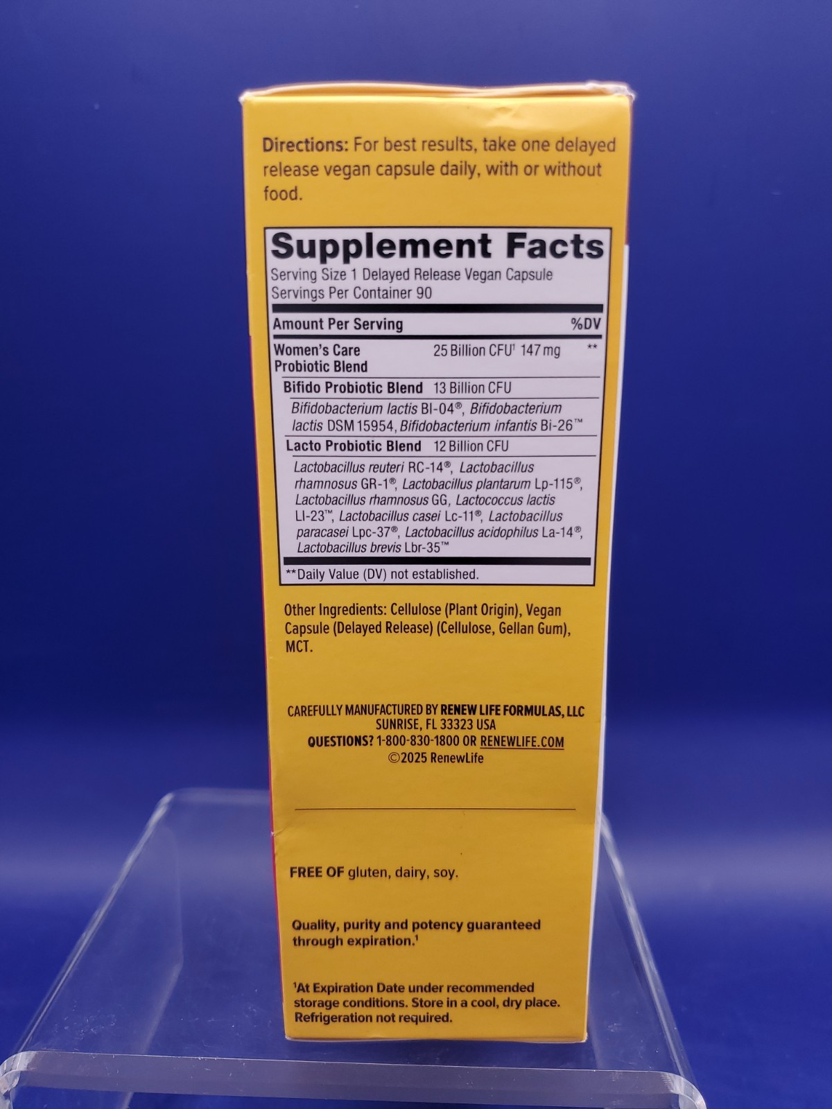 RenewLife Women’s Ultimate Flora Probiotic 25 Billion CFU 90 Capsules Exp 07/27