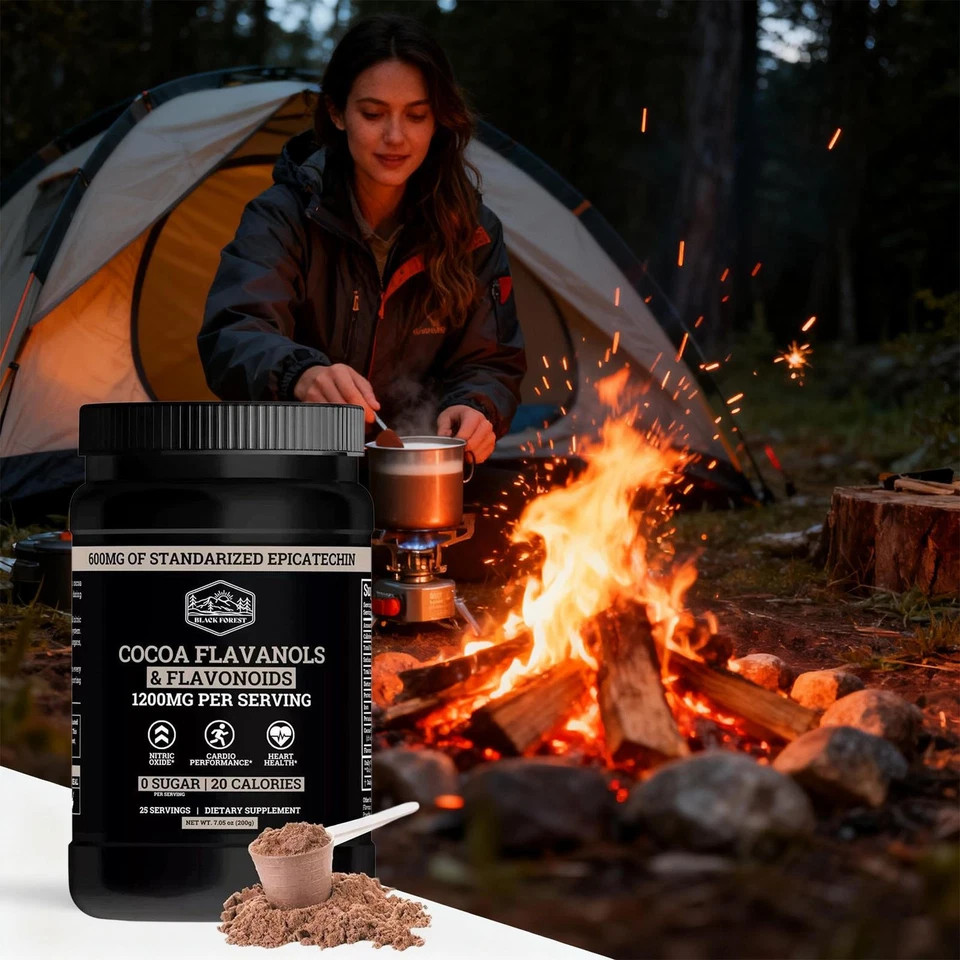 Forest Black 3Pcs High Flavanol Cocoa Powder and Flavonoids Supplements 1200mg