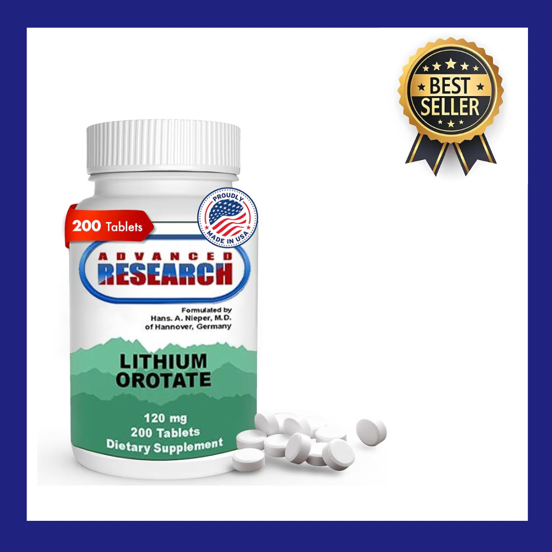 NCI Advanced Research Dr. Hans Nieper Lithium Orotate Tablets, 120 mg, 200 Count