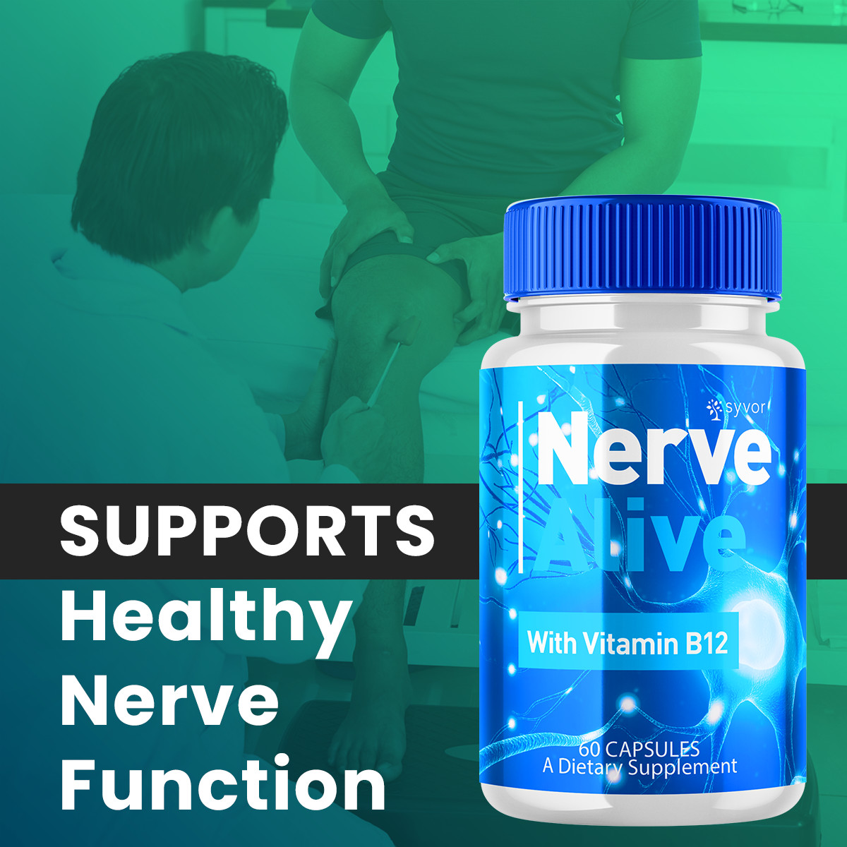 Nerve Alive Advanced Nerve Support Formula Max Strength Vitamin 60 Capsules
