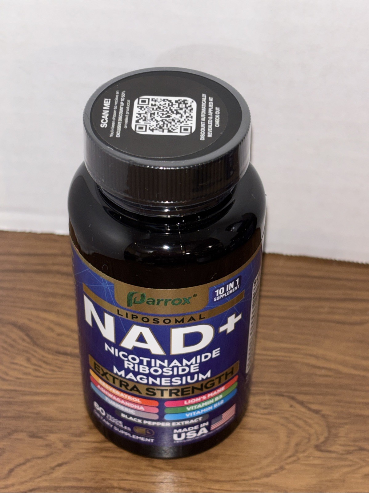 NAD+ Nicotinamide Riboside Magnesium Citrate Capsules 60 Count 11/2027