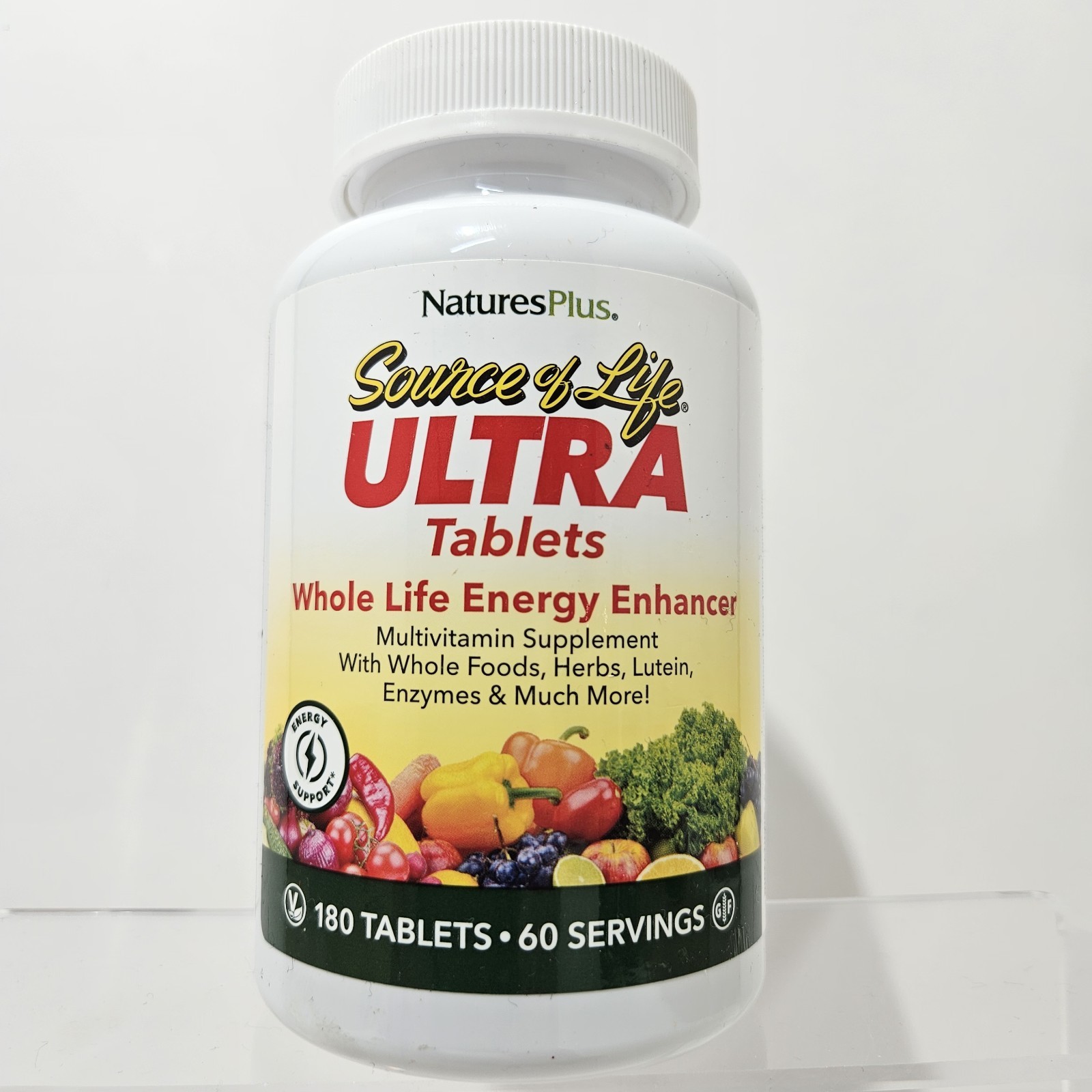 Source of Life Ultra Tablets Multivitamin Whole Life Energy 180 ct Exp 07/2028