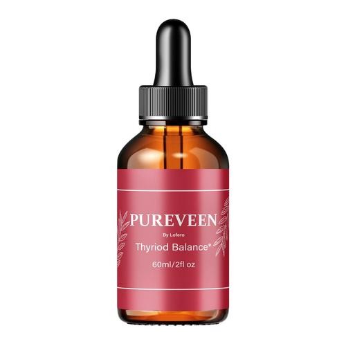 1-3 Pack Pureveen Drops Thyroid Balance Support Dietary Supplement Liquid 60ML`