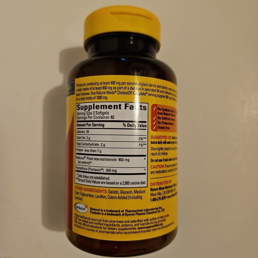 Nature Made Cholestoff Complete Dietary Supplement 120 Softgels Exp 2025+
