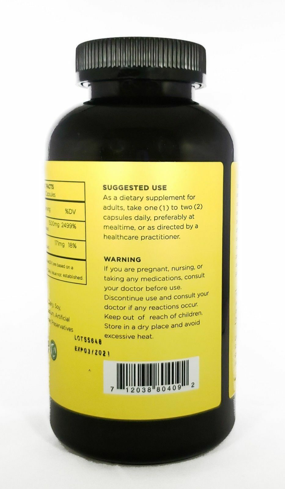 [GEL BIO] Mild Vitamin C 1500mg Kosher Certified Vitamin C + Calcium – 500 caps