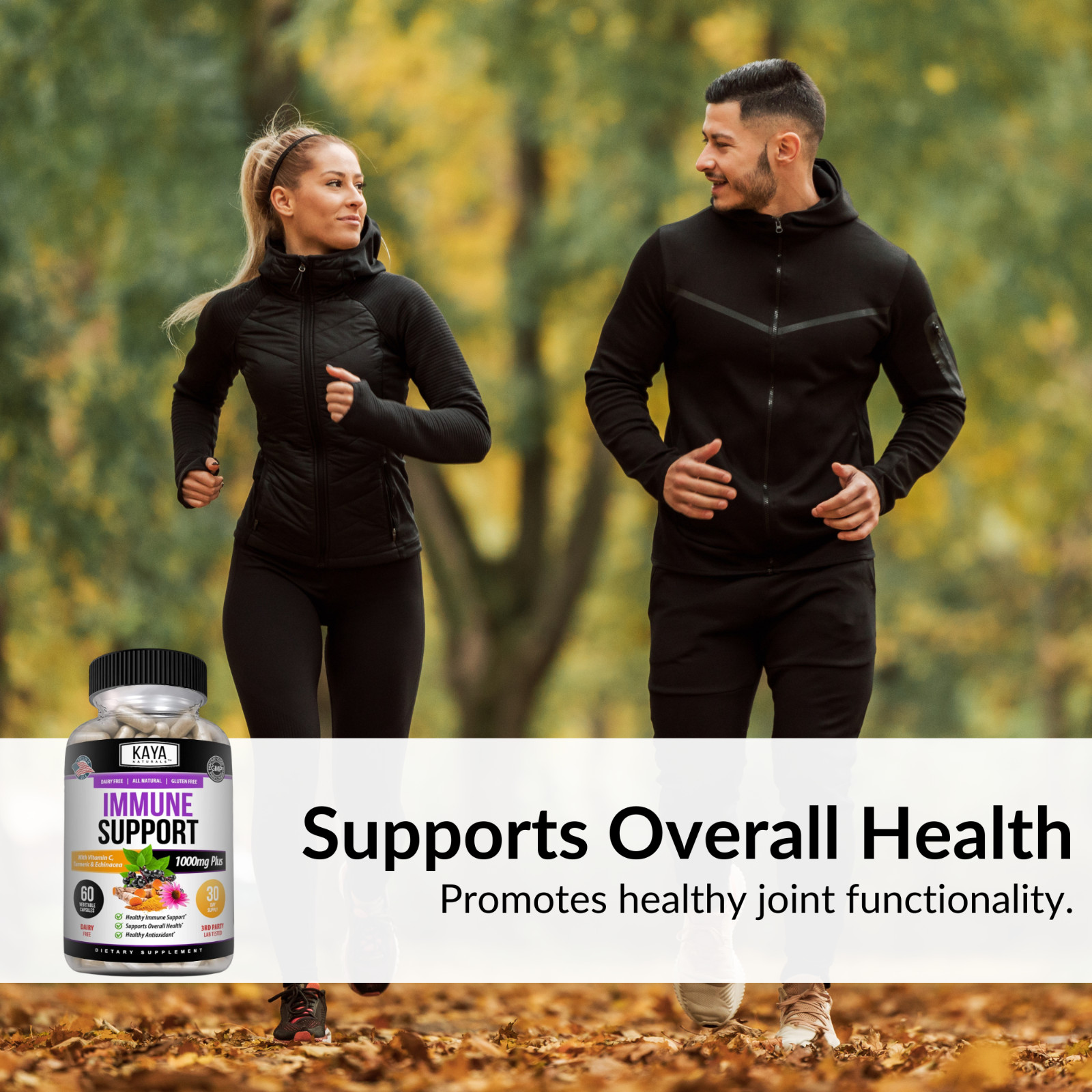 Immune System Booster, Vitamin C, Elderberry, Zinc, Probiotics, Echinacea