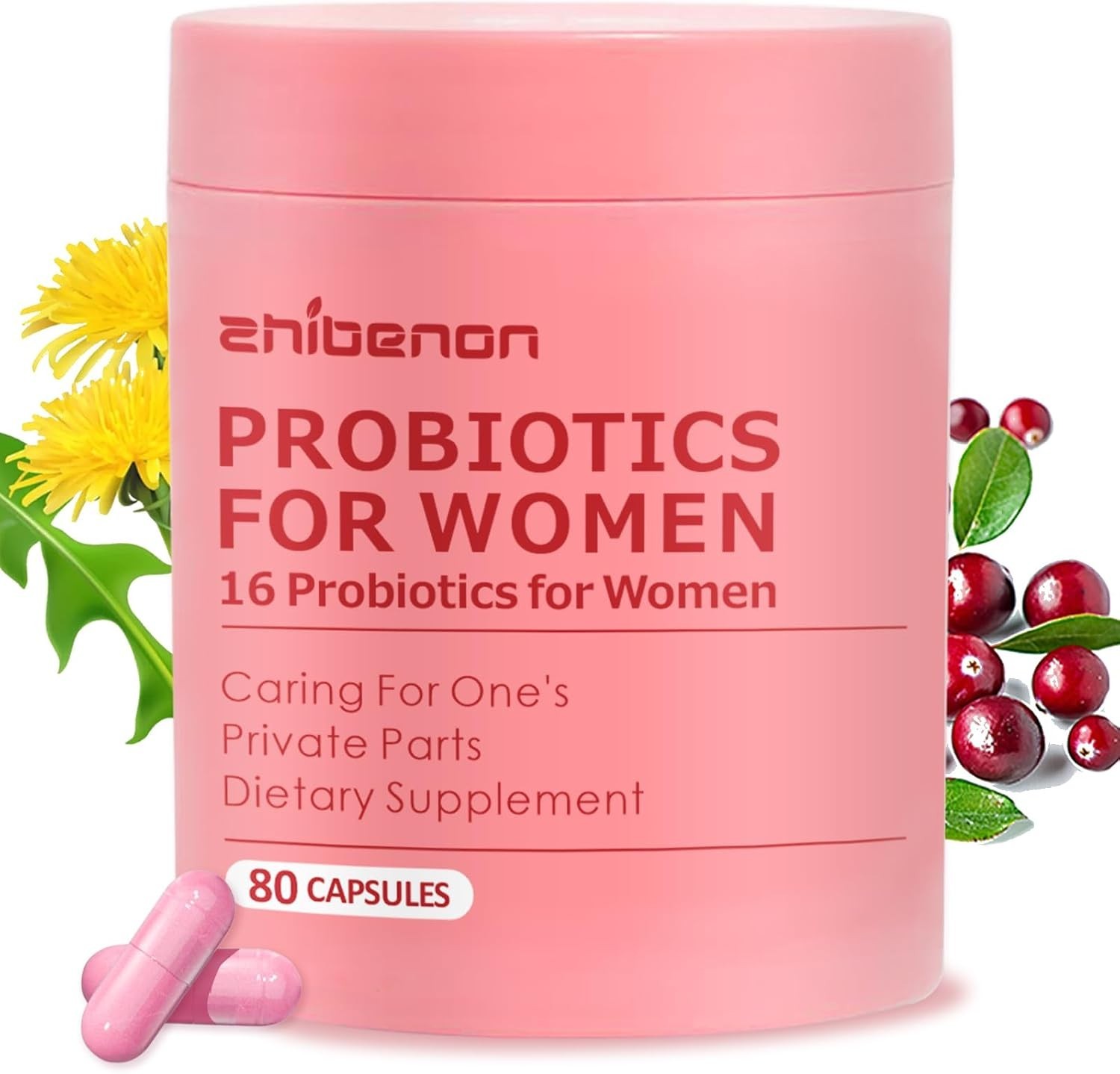 Probiotics for Women 50 Billion CFU Prebiotic Cranberry 80 Capsules