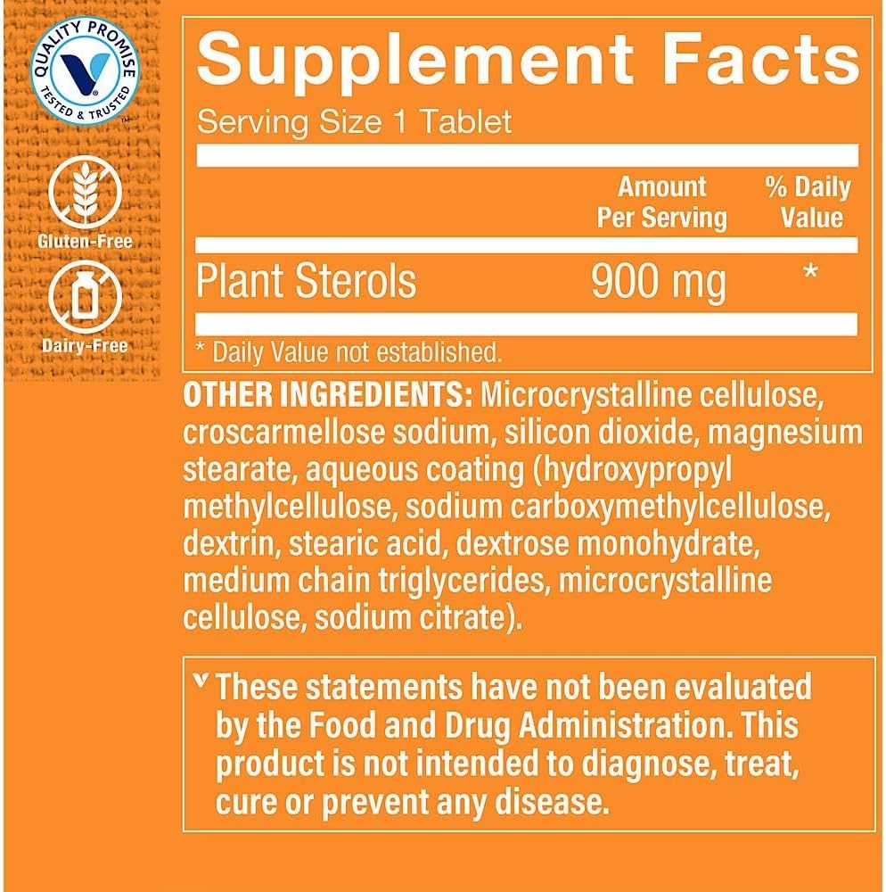 Vitamin Shoppe Super Phytosterols 900MG Cardiovascular Health 90 Tab BB 02/2026
