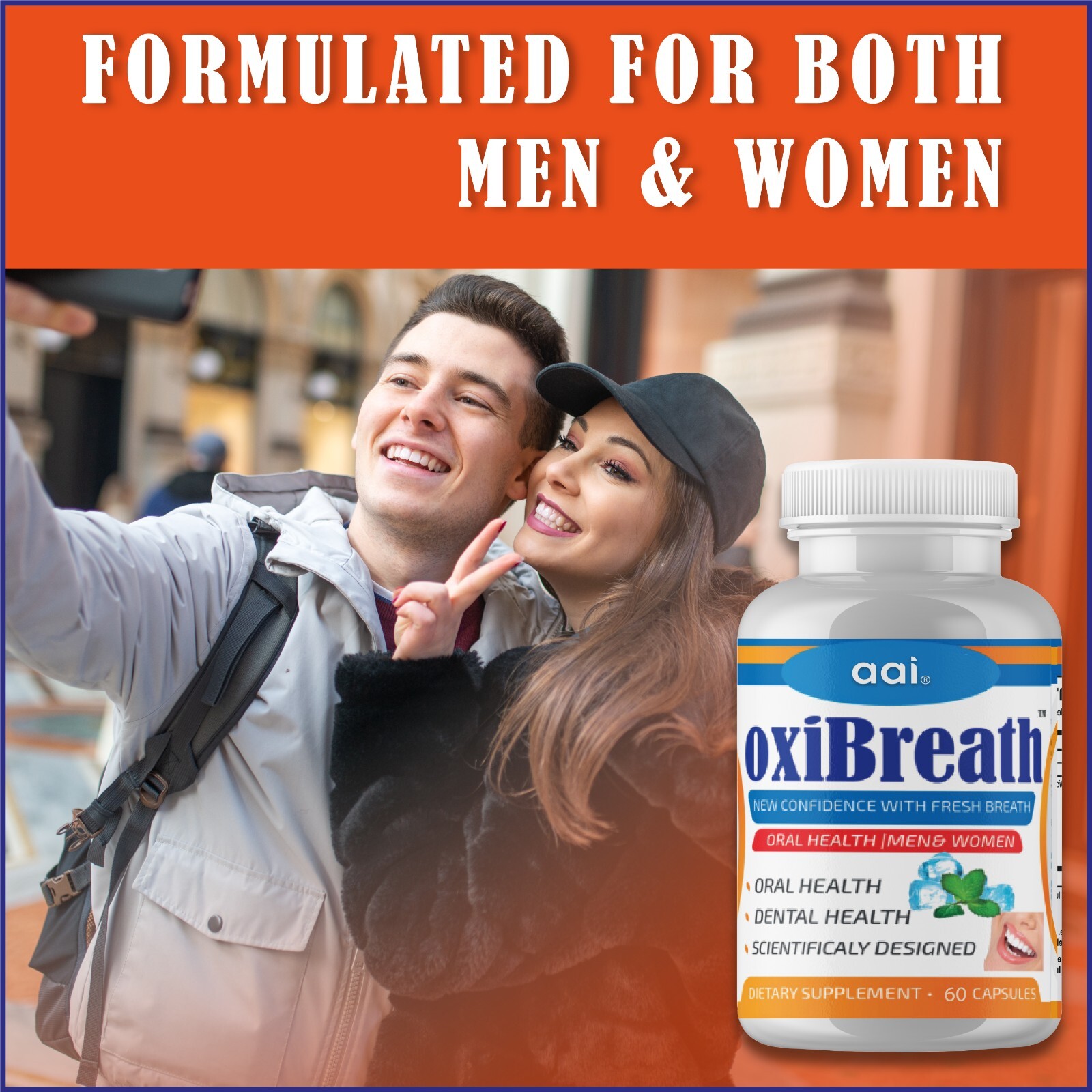 Combo Pack OxiBreath Breath Freshener,Bad Breath Odor Supplement for Men &Women