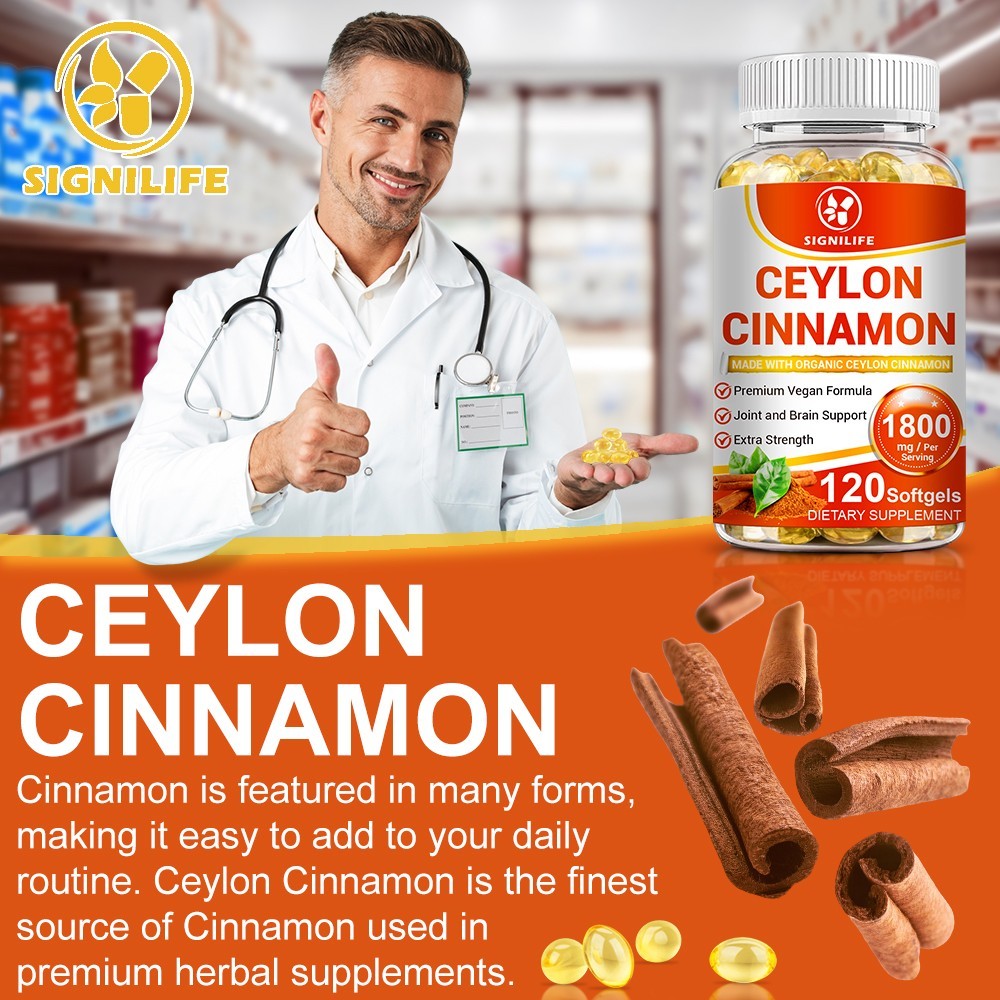 Pure Cinnamon Capsules, True Sri Lanka Certified Organic Ceylon Cinnamon Pills